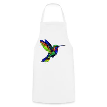 Hummingbird - Cooking Apron - white - Front - AI Model Male 185 dark (185cm)