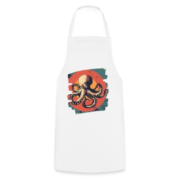Pieuvre Pieuvre - Tablier de cuisine - blanc - Devant - AI Model Male 185 dark (185cm)