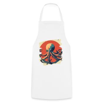 Pieuvre Pieuvre - Tablier de cuisine - blanc - Devant - AI Model Male 185 dark (185cm)