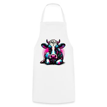 Vache - Tablier de cuisine - blanc - Devant - AI Model Male 185 dark (185cm)