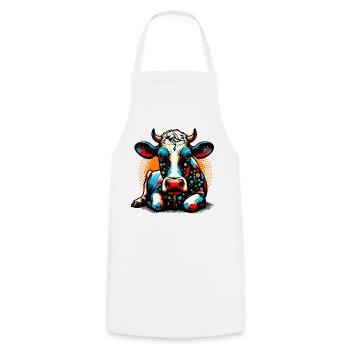 Vache - Tablier de cuisine - blanc - Devant - AI Model Male 185 dark (185cm)