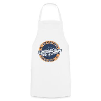 Keep It Old School - Légendes des voitures classiques - Tablier de cuisine - blanc - Devant - AI Model Male 185 dark (185cm)