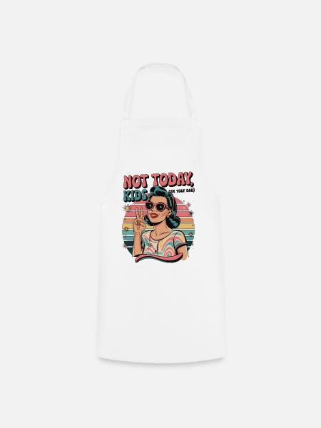 Nicht heute Kinder Shirt | Lustiges Retro Mama Design - Kochschürze - Weiß