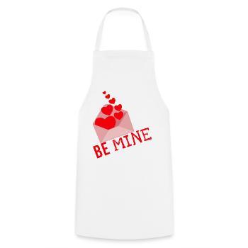 Be Mine - Cooking Apron - white - Front - AI Model Male 185 dark (185cm)
