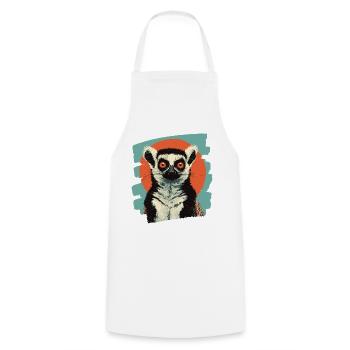 Lemur - Kochschürze - Weiß - Vorne - AI Model Male 185 dark (185cm)