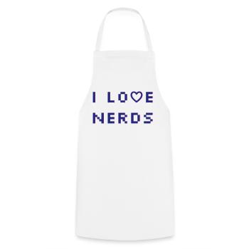 J’adore les nerds - Tablier de cuisine - blanc - Devant - AI Model Male 185 dark (185cm)