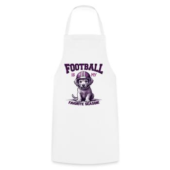 Football & Hund Football American Football - Kochschürze - Weiß - Vorne - AI Model Male 185 dark (185cm)