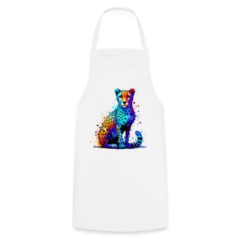 Cheetah - Cooking Apron - white - Front - AI Model Male 185 dark (185cm)