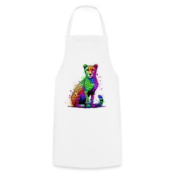 Cheetah - Cooking Apron - white - Front - AI Model Male 185 dark (185cm)
