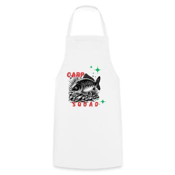 Carpe squad - L'équipe qui gagne - Tablier de cuisine - blanc - Devant - AI Model Male 185 dark (185cm)