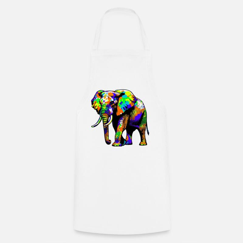 Elefant - Kochschürze - Weiß