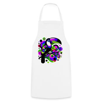 Toucan - Cooking Apron - white - Front - AI Model Male 185 dark (185cm)