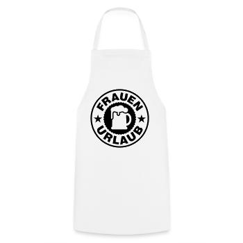 Frauen Urlaub Bier - Kochschürze - Weiß - Vorne - AI Model Male 185 dark (185cm)