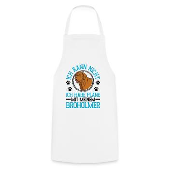 Plans Broholmer avec mon Broholmer - Tablier de cuisine - blanc - Devant - AI Model Male 185 dark (185cm)