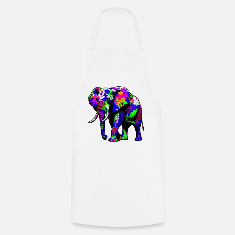 Elefant - Kochschürze - Weiß