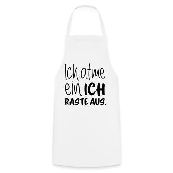 Ich atme ein - ich raste aus - Kochschürze - Weiß - Vorne - AI Model Male 185 dark (185cm)