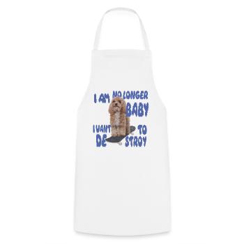 Skater Dog Meme - Plus bébé - Tablier de cuisine - blanc - Devant - AI Model Male 185 dark (185cm)