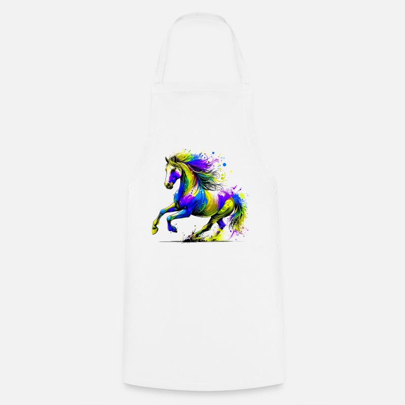 Cheval - Tablier de cuisine - blanc