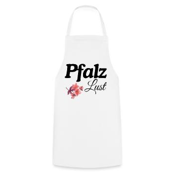 Pfalzblüte - Kochschürze - Weiß - Vorne - AI Model Male 185 dark (185cm)