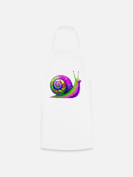 Schnecke - Kochschürze - Weiß
