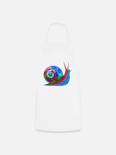 Schnecke - Kochschürze - Weiß