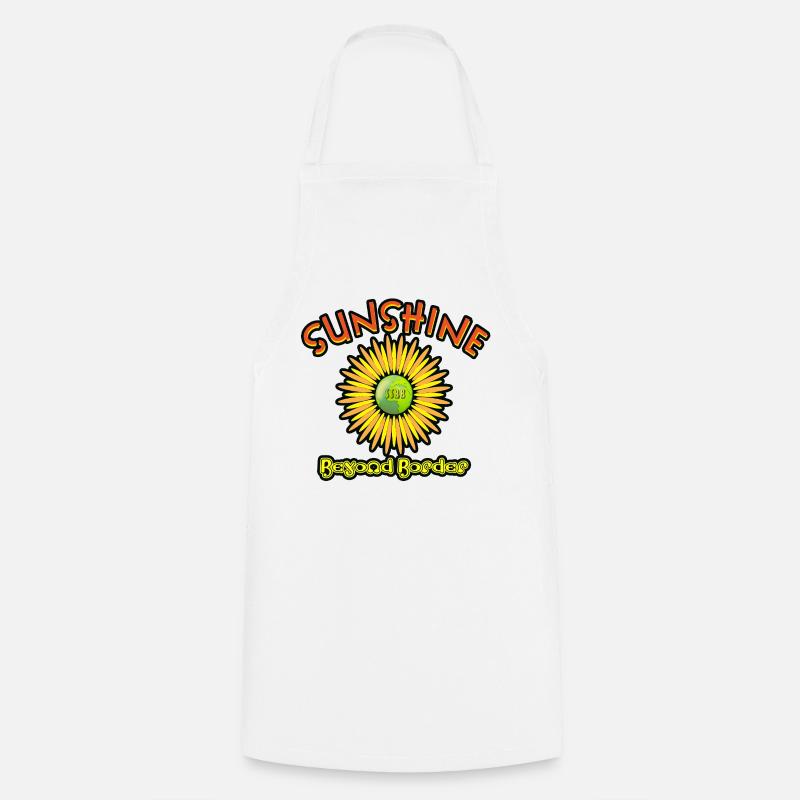 Sunshine Beyond Borders T-Shirt Design - Cooking Apron - white
