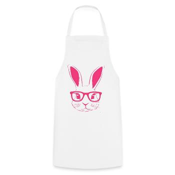 Kaninchen Brille Bunny Hasenohren Hase Geschenk - Kochschürze - Weiß - Vorne - AI Model Male 185 dark (185cm)