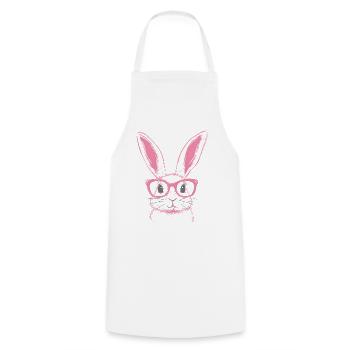 Lapin Lapin Lunettes Oreilles de Lapin Cadeau Lapin - Tablier de cuisine - blanc - Devant - AI Model Male 185 dark (185cm)