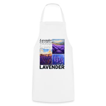 Lavendel Lavandula Natur Provence Botanik Geschenk - Kochschürze - Weiß - Vorne - AI Model Male 185 dark (185cm)