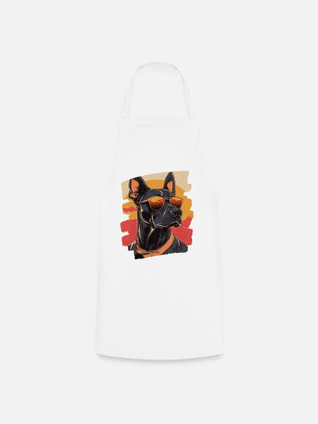 Dobermann - Kochschürze - Weiß