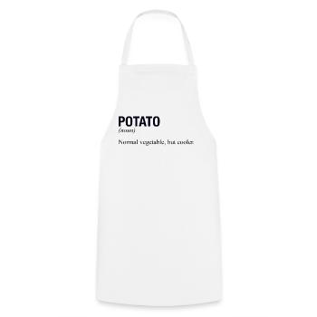 POTATO Kartoffel - Kochschürze - Weiß - Vorne - AI Model Male 185 dark (185cm)