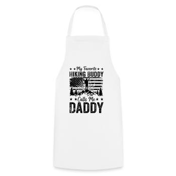 My Favorite Hiking Buddy Calls me Daddy Hiker - Cooking Apron - white - Front - AI Model Male 185 dark (185cm)