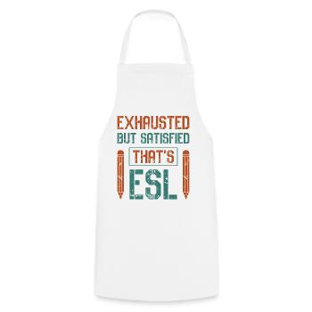 ESL-Lehrer ESL Unterricht - Kochschürze - Weiß - Vorne - AI Model Male 185 dark (185cm)