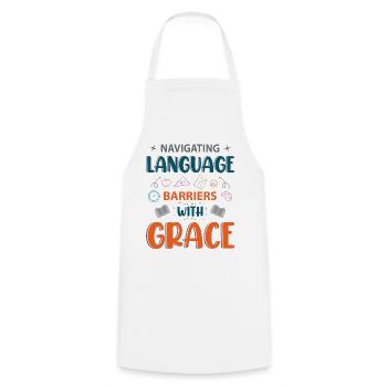 ESL-Lehrer ESL Unterricht - Kochschürze - Weiß - Vorne - AI Model Male 185 dark (185cm)