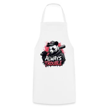 Gangster Panda Panda Panda Ours Pandas - Tablier de cuisine - blanc - Devant - AI Model Male 185 dark (185cm)