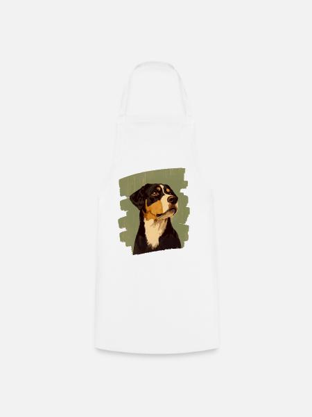 Entlebucher Sennenhund - Kochschürze - Weiß