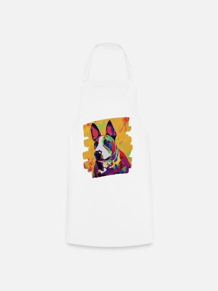 Bullterrier Kampfhund - Kochschürze - Weiß