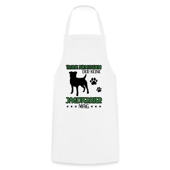 Hunting terriers do not trust German hunting dog - Cooking Apron - white - Front - AI Model Male 185 dark (185cm)