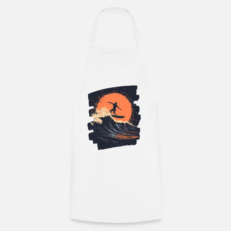 Surfeur Surf Planche de surf Surf - Tablier de cuisine - blanc