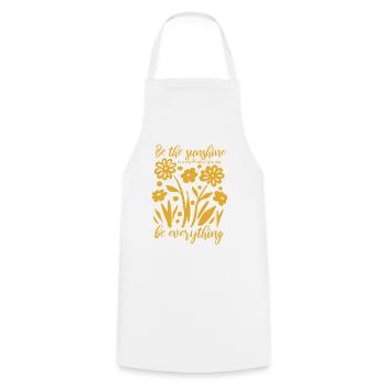 Blumen - Frühling - Be the sunshine - Spruch - Kochschürze - Weiß - Vorne - AI Model Male 185 dark (185cm)
