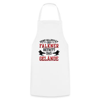 Falconer enters the area Falconry falconry - Cooking Apron - white - Front - AI Model Male 185 dark (185cm)