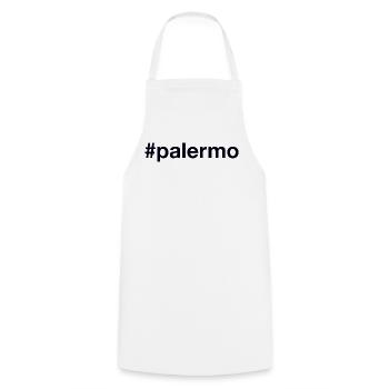 PALERMO Hashtag - Kochschürze - Weiß - Vorne - AI Model Male 185 dark (185cm)