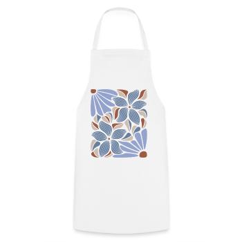 Boho Blumen Frühling Sommer Garten Natur - Kochschürze - Weiß - Vorne - AI Model Male 185 dark (185cm)