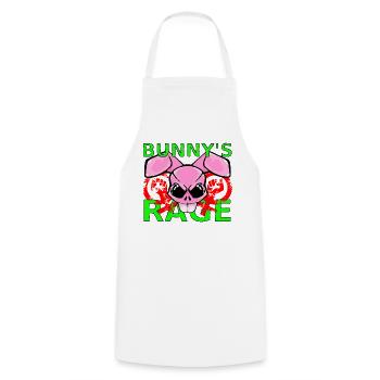 Raging Bunny - Kochschürze - Weiß - Vorne - AI Model Male 185 dark (185cm)