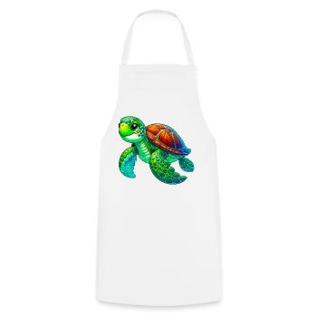 Tortue - Tablier de cuisine - blanc - Devant - AI Model Male 185 dark (185cm)