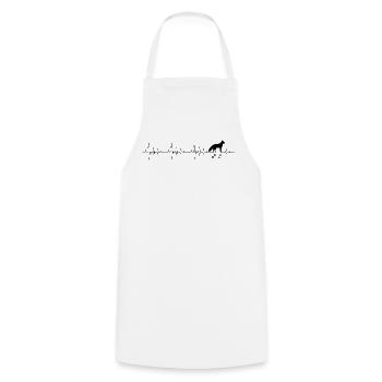Renard à battement de cœur - Tablier de cuisine - blanc - Devant - AI Model Male 185 dark (185cm)