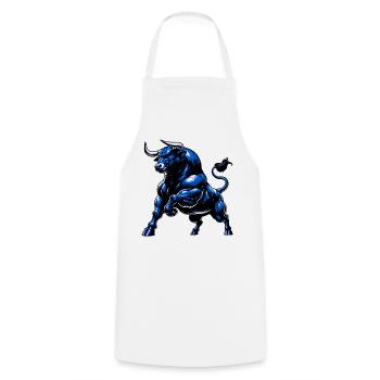 Bull - Cooking Apron - white - Front - AI Model Male 185 dark (185cm)