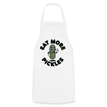 Eat More Cornichons Concombres Fun Chemise - Tablier de cuisine - blanc - Devant - AI Model Male 185 dark (185cm)