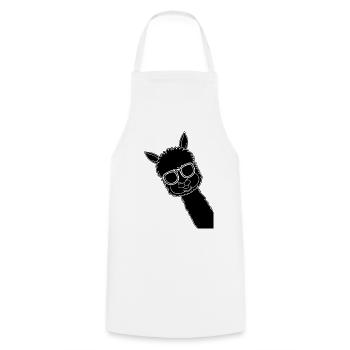 Funny Llama sunglasses Llama - Kochschürze - Weiß - Vorne - AI Model Male 185 dark (185cm)