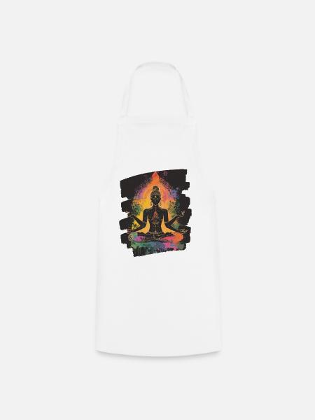 Yoga Namaste Meditation - Kochschürze - Weiß